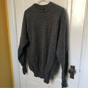 VINTAGE Fuzzy grey Scottish wool sweater